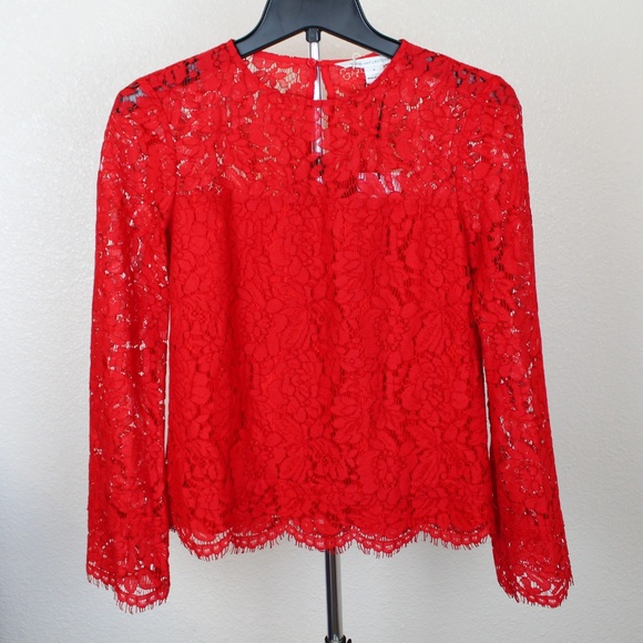 NWT DIANE VON FURSTENBERG DVF Long Lace Top- For Parties, Weddings, Date Nights - Picture 3 of 8